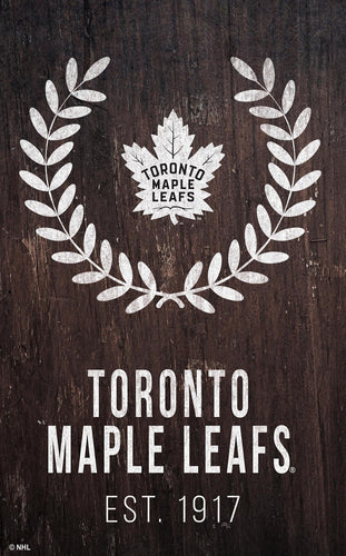 Toronto Maple Leafs 0986-Laurel Wreath 11x19