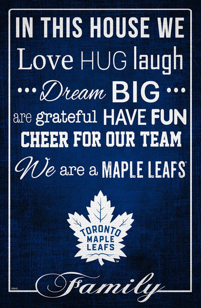 Toronto Maple Leafs 1039-In This House 17x26