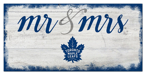 Toronto Maple Leafs 1074-Script Mr & Mrs 6x12