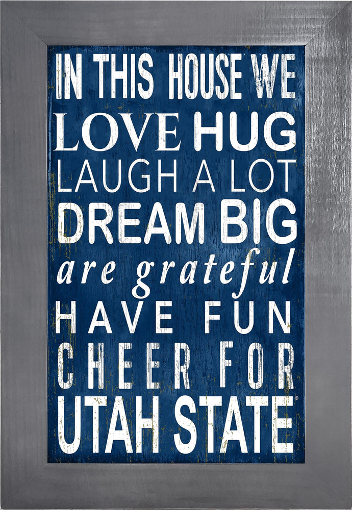 Utah State Aggies 0725-Color In This House 11x19