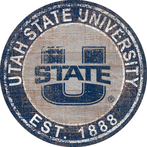 Utah State Aggies 0744-Heritage Logo Round