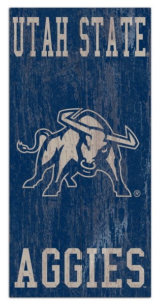 Utah State Aggies 0786-Heritage Logo w/ Team Name 6x12