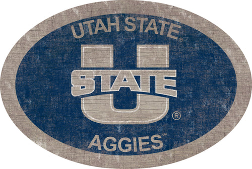 Utah State Aggies 0805-46in Team Color Oval