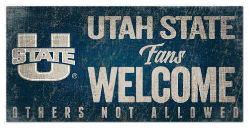 Utah State Aggies 0847-Fans Welcome 6x12