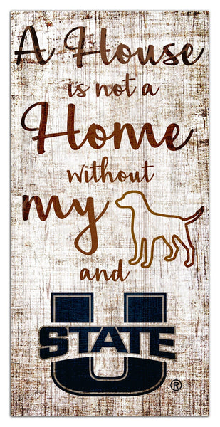 Utah State Aggies 0867-A House is not a Home 6x12