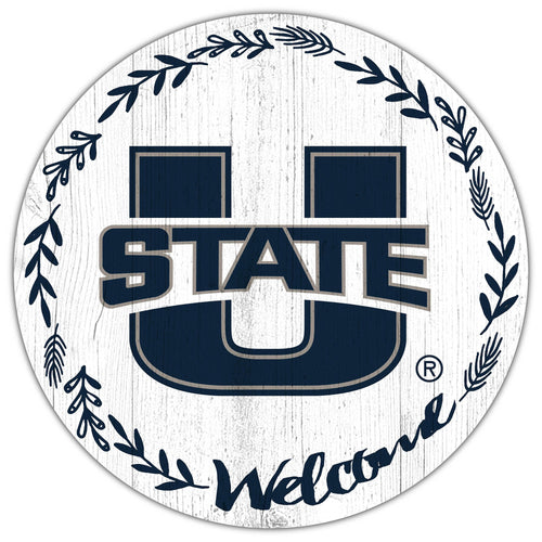 Utah State Aggies 1019-Welcome 12in Circle