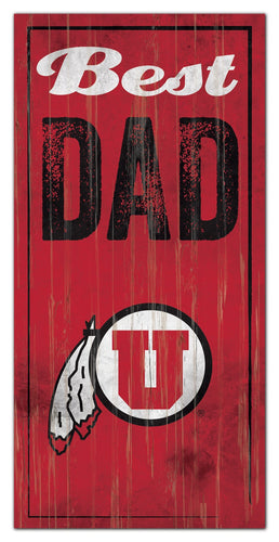 Utah Utes 0632-Best Dad 6x12