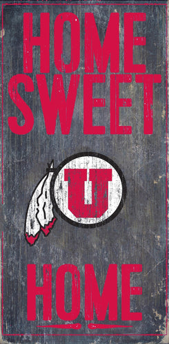 Utah Utes 0653-Home Sweet Home 6x12