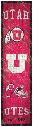 Utah Utes 0787-Heritage Banner 6x24