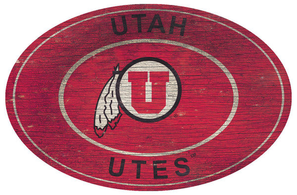 Utah Utes 0801-46in Heritage Logo Oval