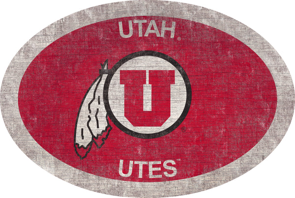 Utah Utes 0805-46in Team Color Oval