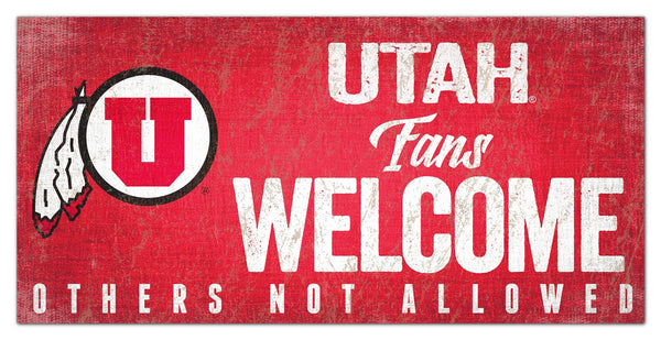 Utah Utes 0847-Fans Welcome 6x12