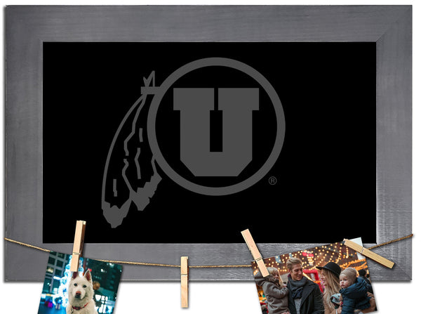 Utah Utes 1016-Blank Chalkboard with frame & clothespins