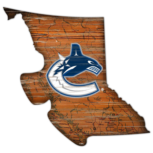 Vancouver Canucks 0894-Road Map Mini State 12in