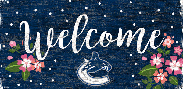 Vancouver Canucks 0964-Welcome Floral 6x12