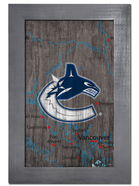 Vancouver Canucks 0985-City Map 11x19