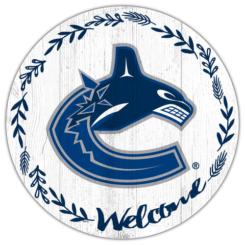 Vancouver Canucks 1019-Welcome 12in Circle