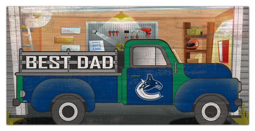 Vancouver Canucks 1078-6X12 Best Dad truck sign