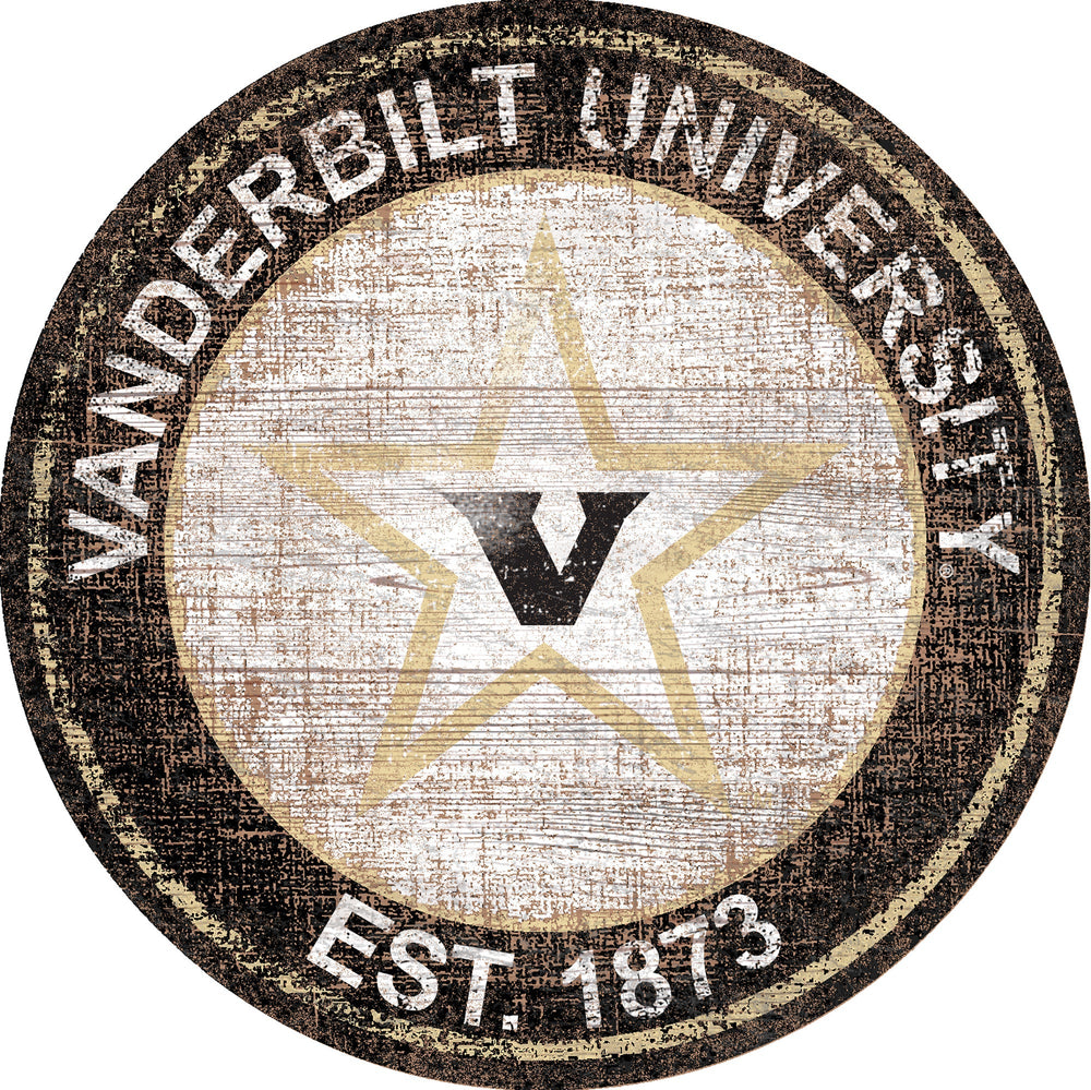 Vanderbilt Commodores 0744-Heritage Logo Round