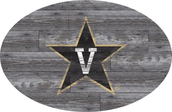Vanderbilt Commodores 0773-46in Distressed Wood Oval