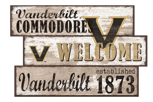 Vanderbilt Commodores 1027-Welcome 3 Plank