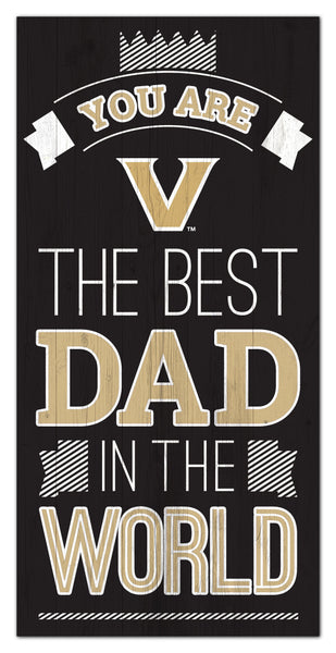Vanderbilt Commodores 1079-6X12 Best dad in the world Sign