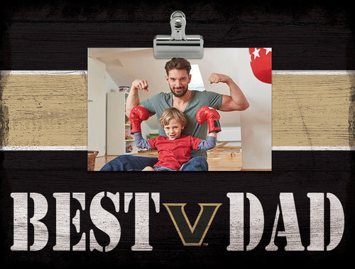 Vanderbilt Commodores 2016-Best Dad Striped Clip Frame