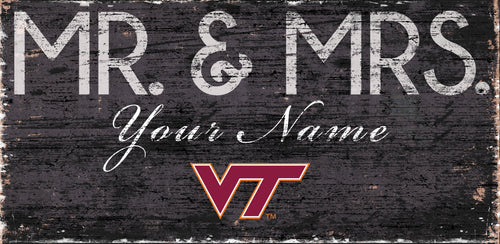 Virginia Tech Hokies 0732-Mr. and Mrs. 6x12