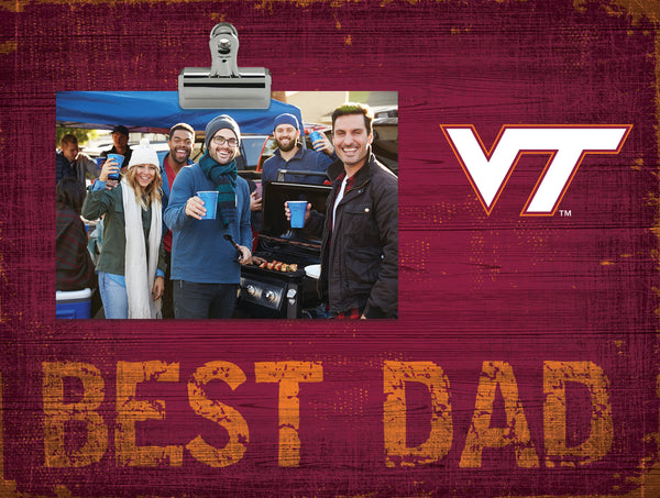 Virginia Tech Hokies 0893-Best Dad Clip Frame