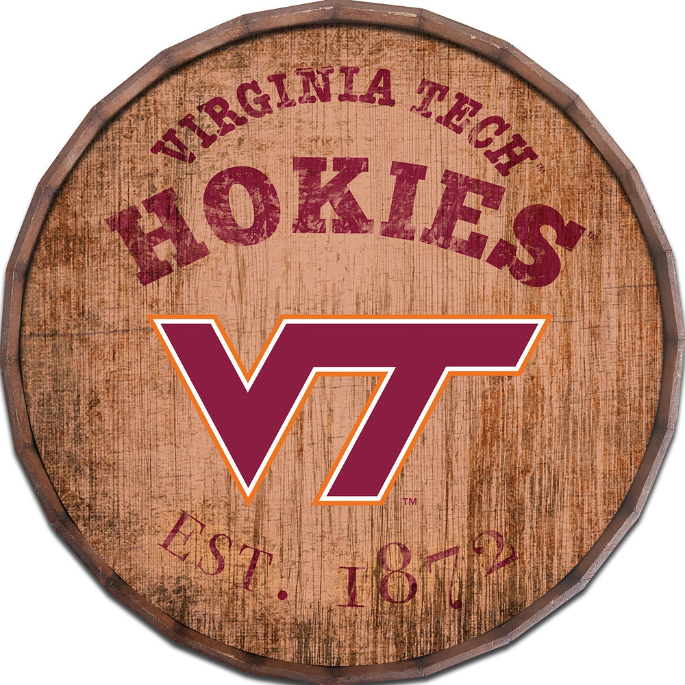 Virginia Tech Hokies 0938-Est date barrel top 16"