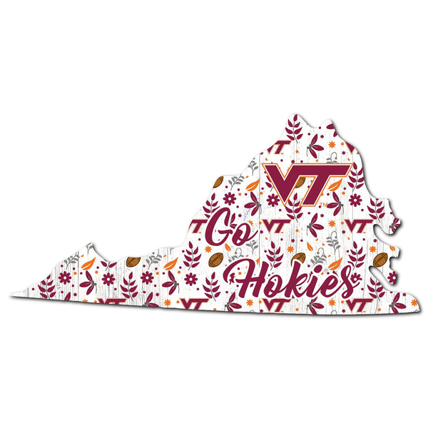 Virginia Tech Hokies 0974-Floral State - 12"