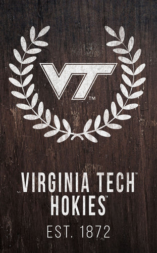 Virginia Tech Hokies 0986-Laurel Wreath 11x19
