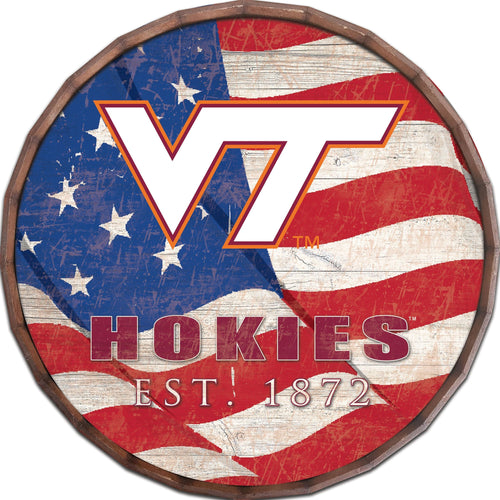 Virginia Tech Hokies 1002-Flag Barrel Top 16"