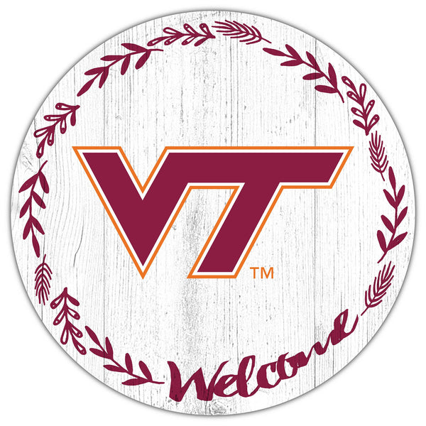 Virginia Tech Hokies 1019-Welcome 12in Circle
