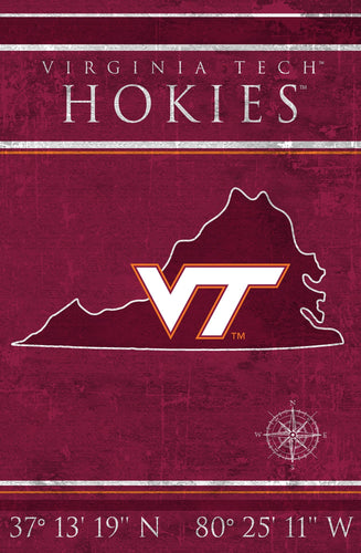 Virginia Tech Hokies 1038-Coordinates 17x26