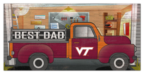 Virginia Tech Hokies 1078-6X12 Best Dad truck sign