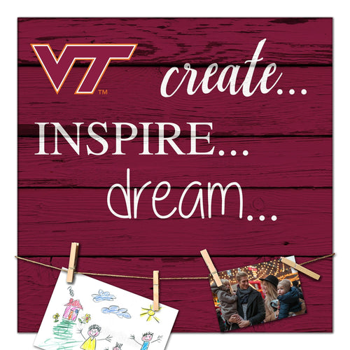 Virginia Tech Hokies 2011-18X18 Create, Inspire, Dream sign