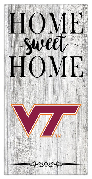Virginia Tech Hokies 2025-6X12 Whitewashed Home Sweet Home Sign