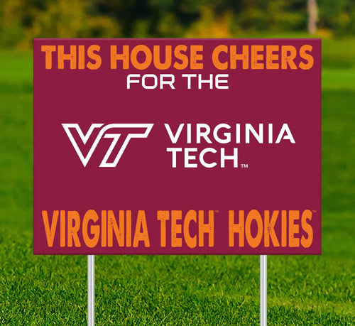 Virginia Tech Hokies 2033-18X24 This house cheers for yard sign