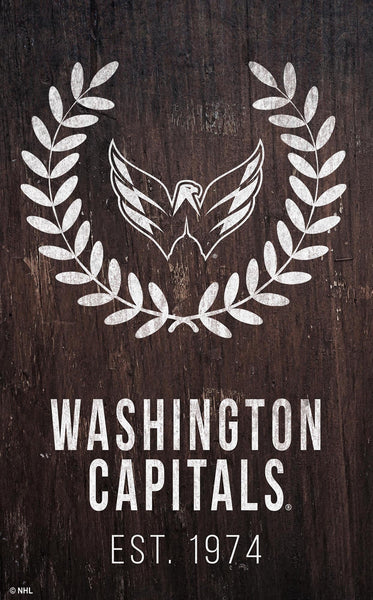 Washington Capitals 0986-Laurel Wreath 11x19