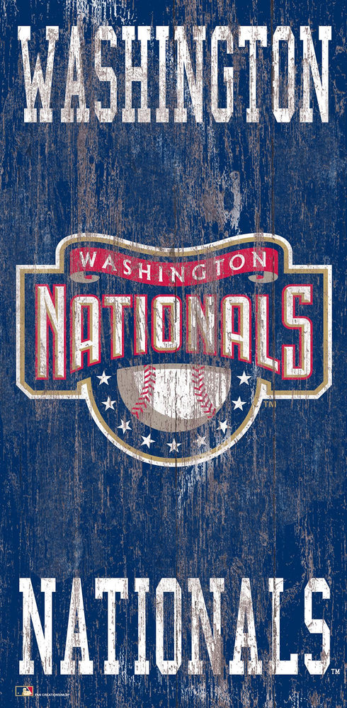 Washington Nationals 0786-Heritage Logo w/ Team Name 6x12