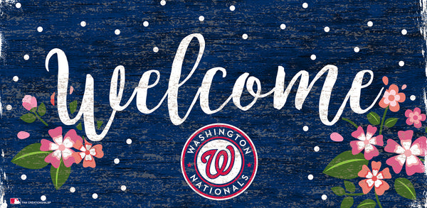 Washington Nationals 0964-Welcome Floral 6x12