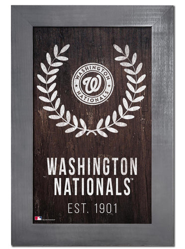 Washington Nationals 0986-Laurel Wreath 11x19