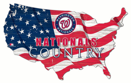Washington Nationals 1001-USA Shape Flag Cutout