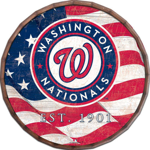 Washington Nationals 1002-Flag Barrel Top 16"