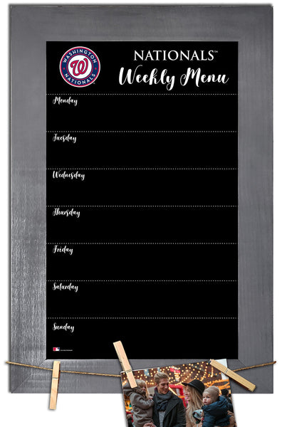 Washington Nationals 1015-Weekly Chalkboard with frame & clothespins