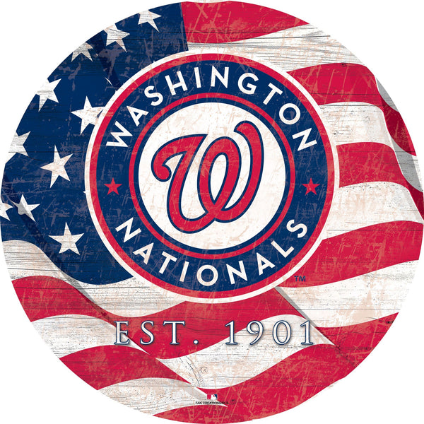 Washington Nationals 1058-Team Color Flag Circle - 12"