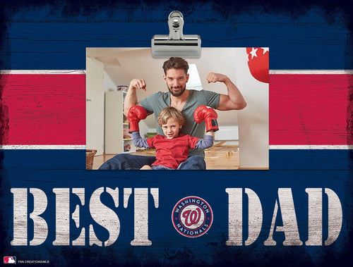 Washington Nationals 2016-Best Dad Striped Clip Frame
