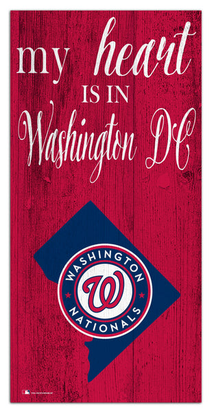 Washington Nationals 2029-6X12 My heart state sign
