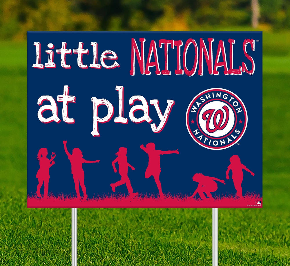 Washington Nationals 2031-18X24 Little fans at play 2 sided yard sign